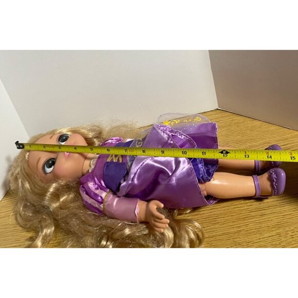 Disney Princess Rapunzel Doll 15" Blonde Hair Purple Dress Tiara - Picture 9 of 9